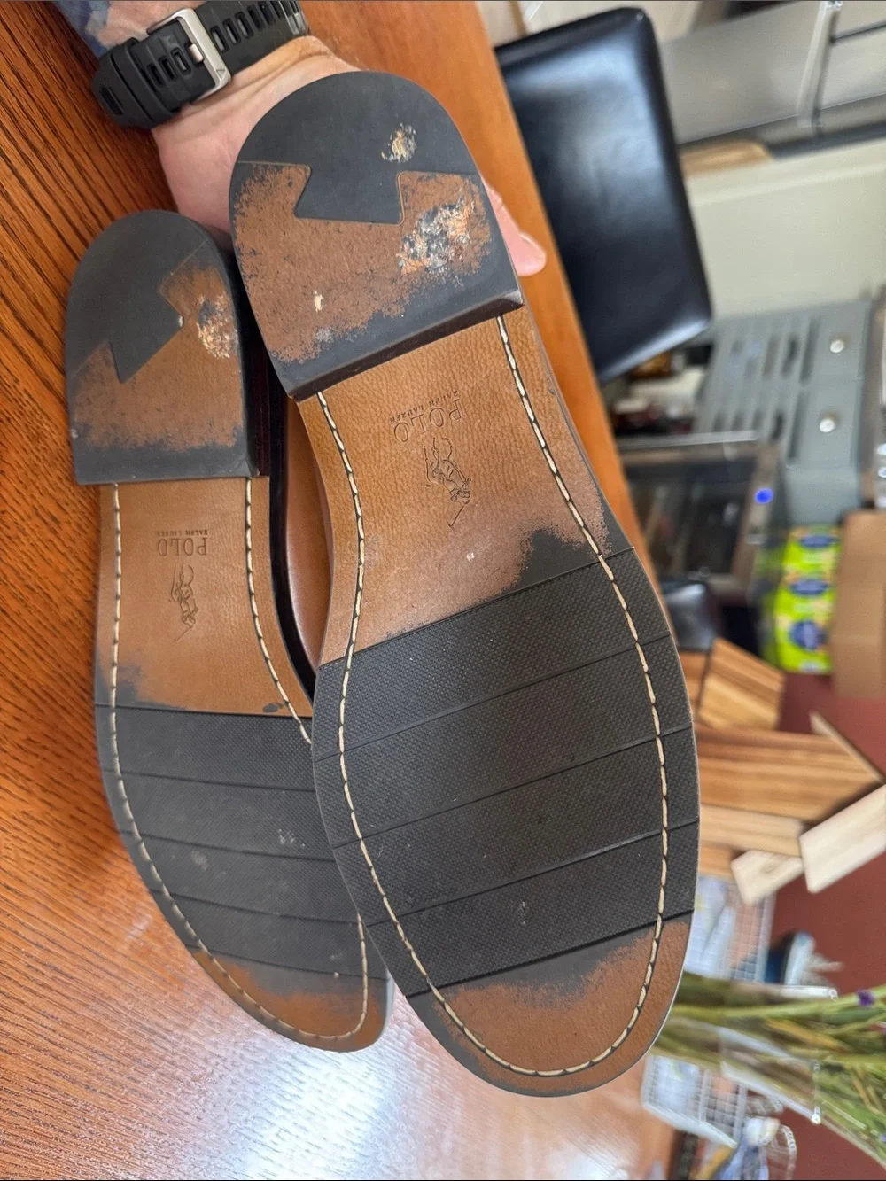 Polo by Ralph Lauren Brown Leather Penny Loafers